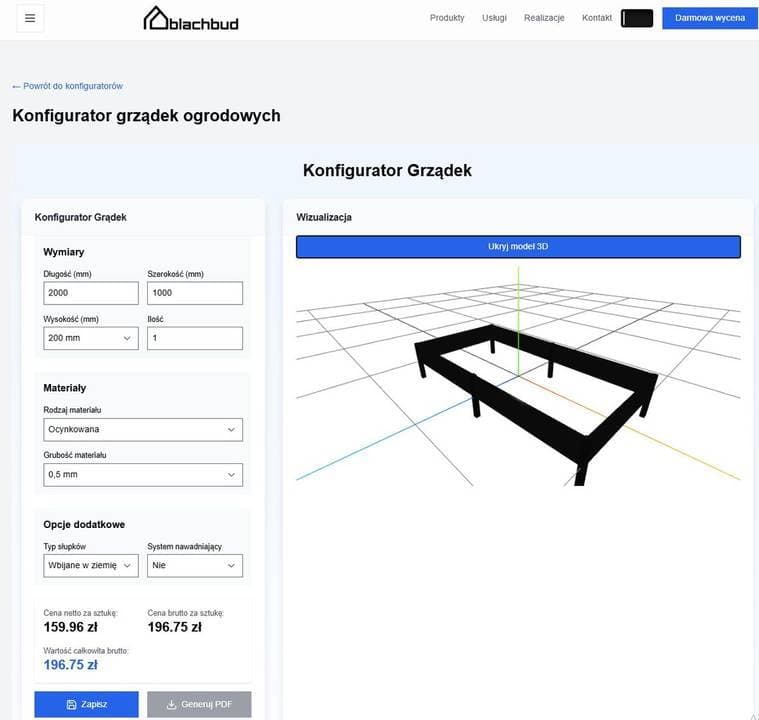Konfigurator grządek