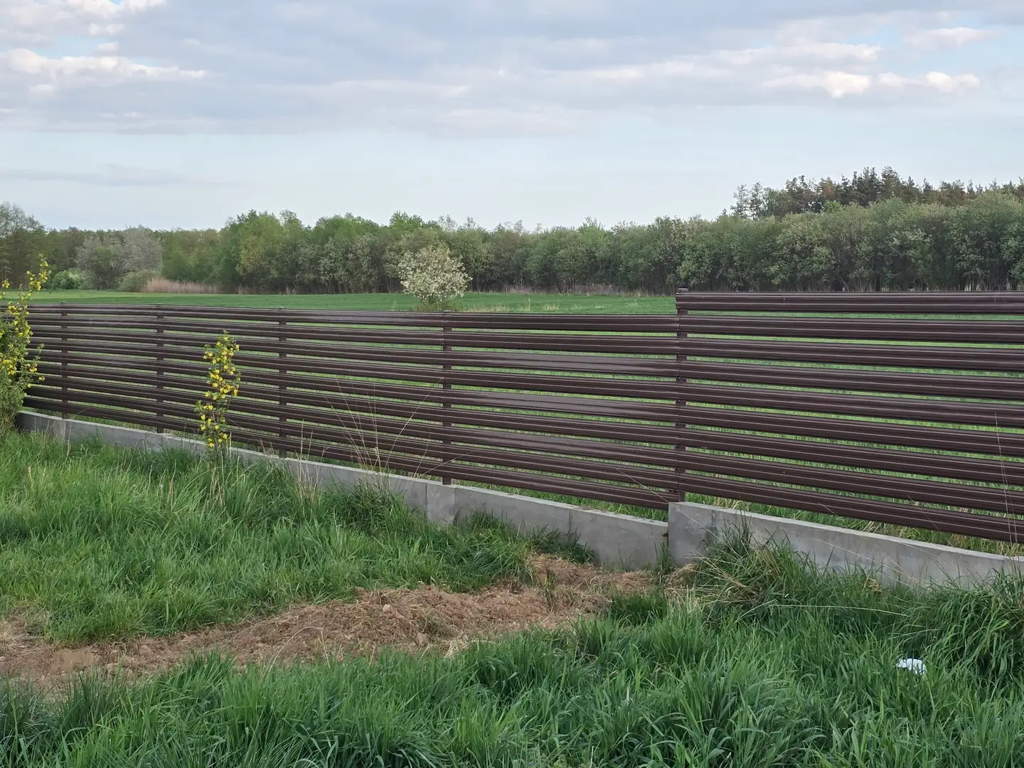 Ogrodzenie żaluzjowe z wąskich lameli — BLACHBUD